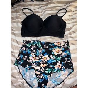 2 piece high waisted bathing suit